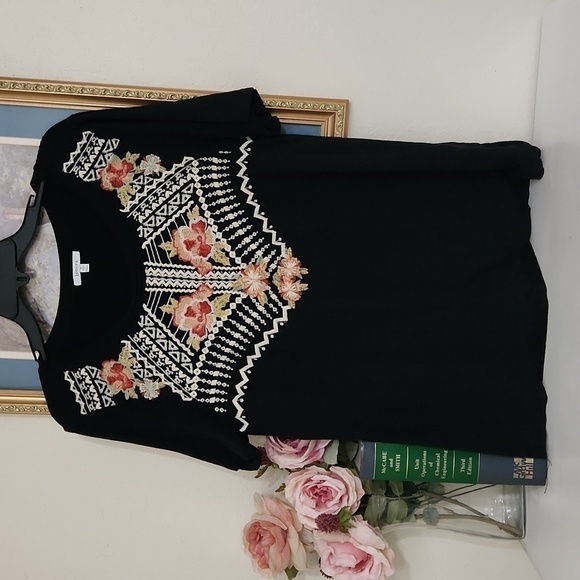 Oversized Embroidered Top Short sleeve Casual Bohemian Contemporary JODIFL Small - Picture 6 of 10